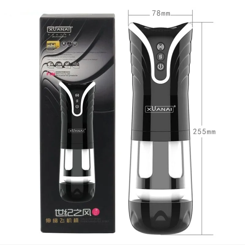0201M  Realistic Blowjob Thrusting Automatic Rechargeable Waterproof Multifunction Masturbator with Voice