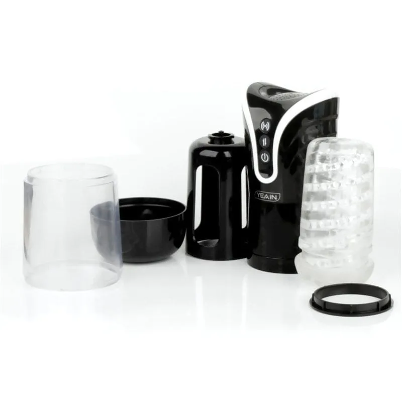 0201M  Realistic Blowjob Thrusting Automatic Rechargeable Waterproof Multifunction Masturbator with Voice