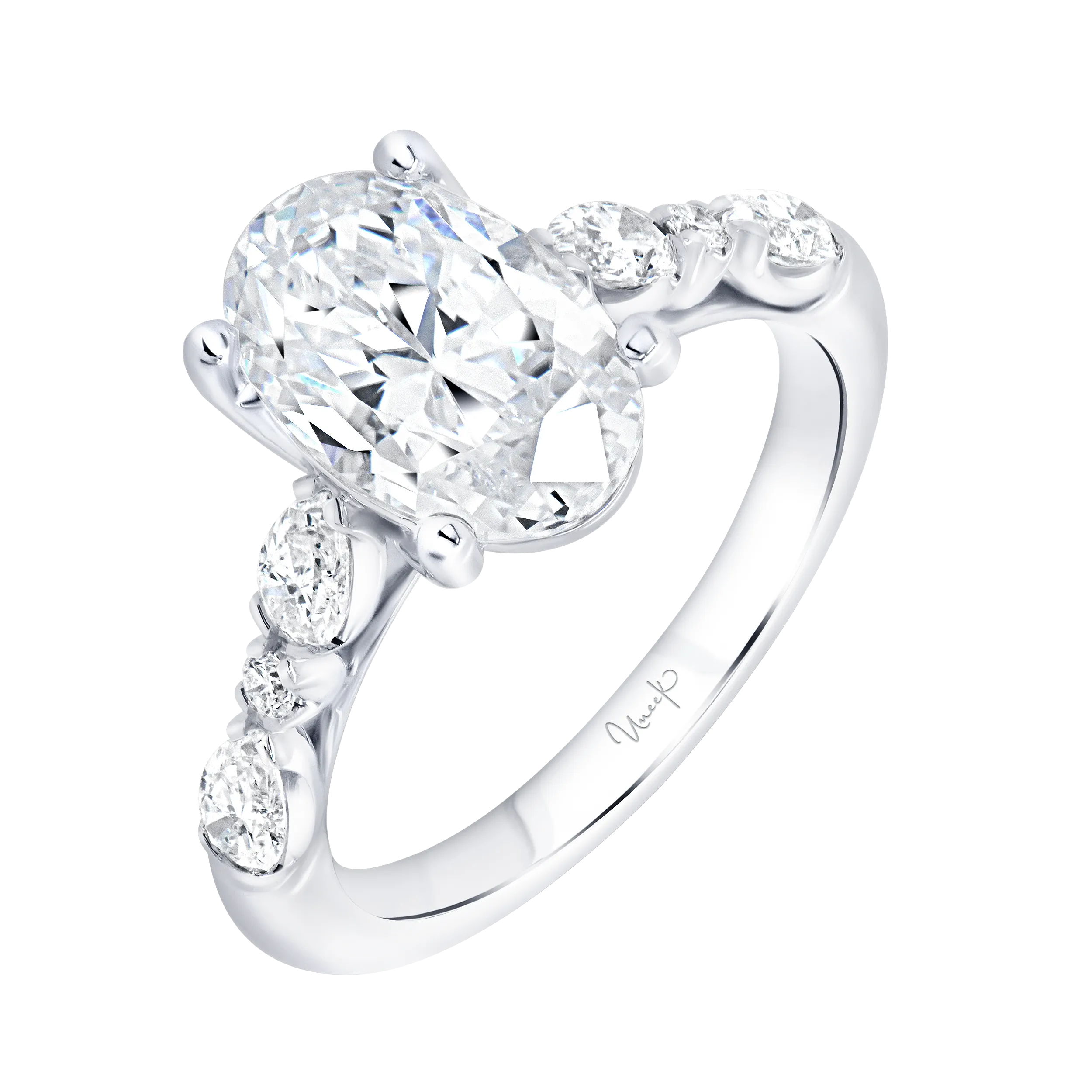 0.64ctw Cathedral Engagement Ring
