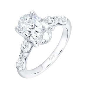 0.64ctw Cathedral Engagement Ring