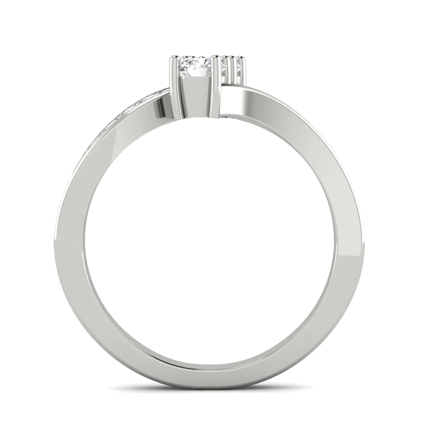 1.00ctw Diamond Two Stone Ring in 10k White Gold (J-K, I2-I3)