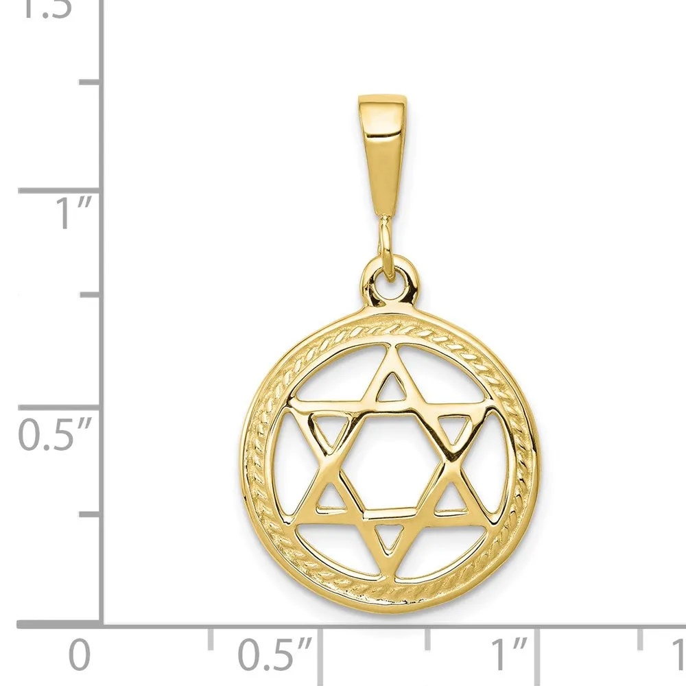 10K Star Of David Charm