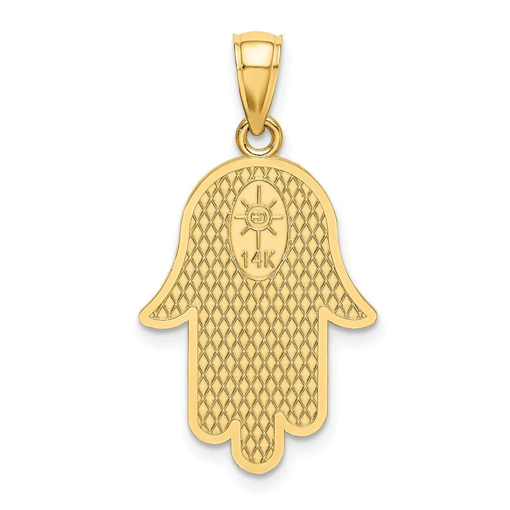 14K Chamseh W/ Star Of David Charm
