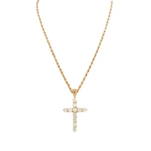 14k Gold Diamond Cross Pendant 1.7 Cwt.