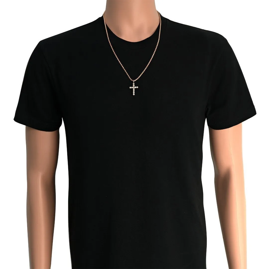 14k Gold Diamond Cross Pendant 1.7 Cwt.