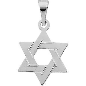 14K Gold Star of David Pendant in 5 Sizes