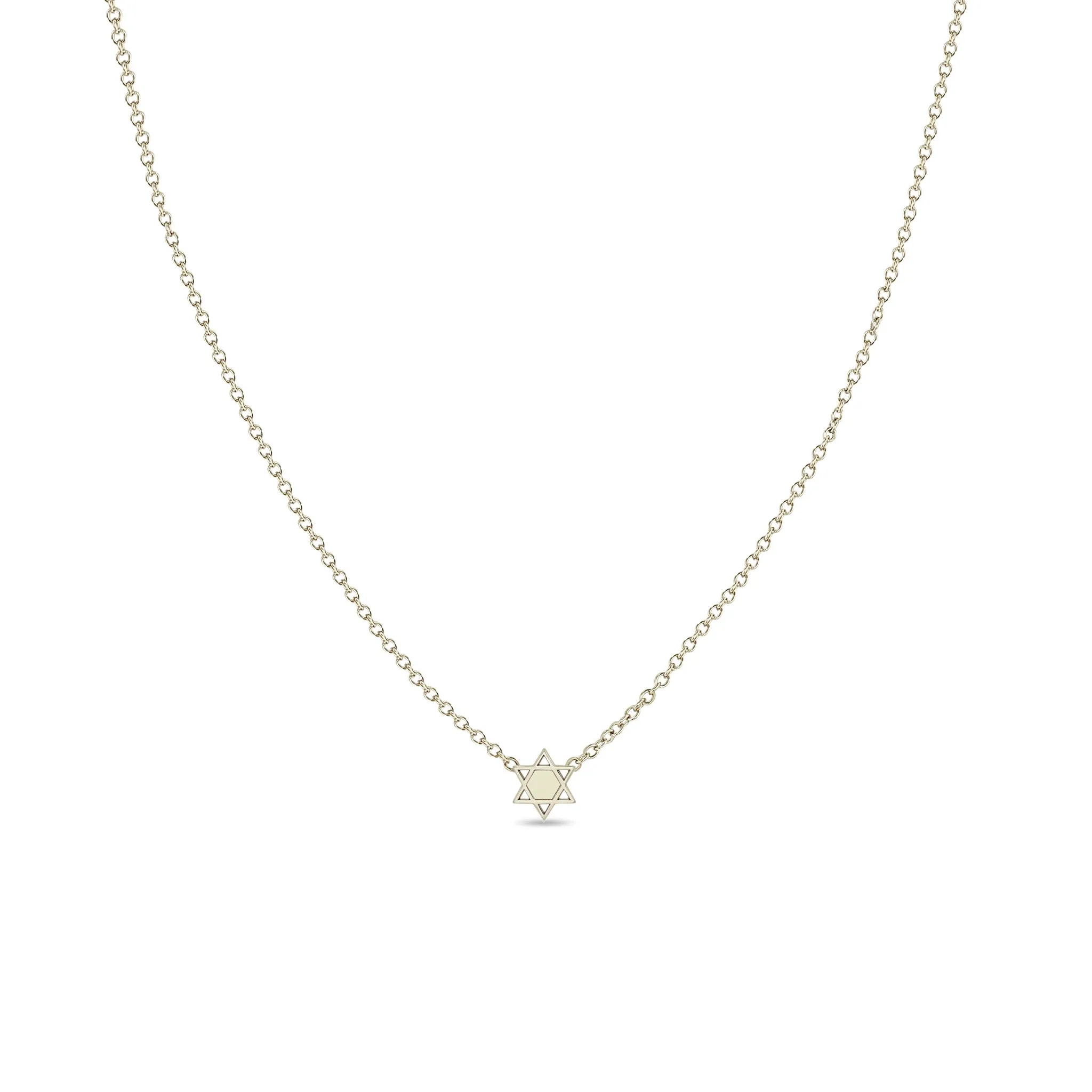 14k Itty Bitty Star of David Necklace
