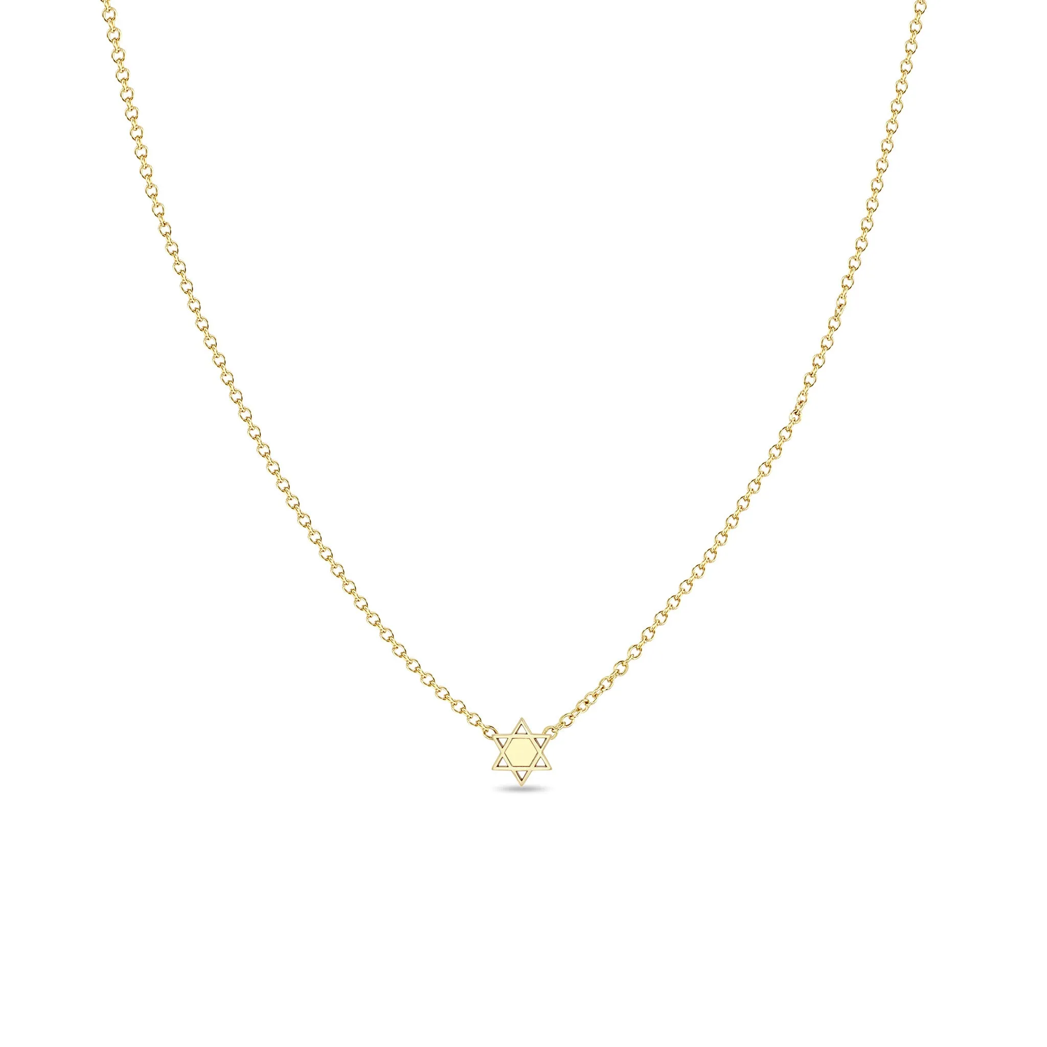 14k Itty Bitty Star of David Necklace