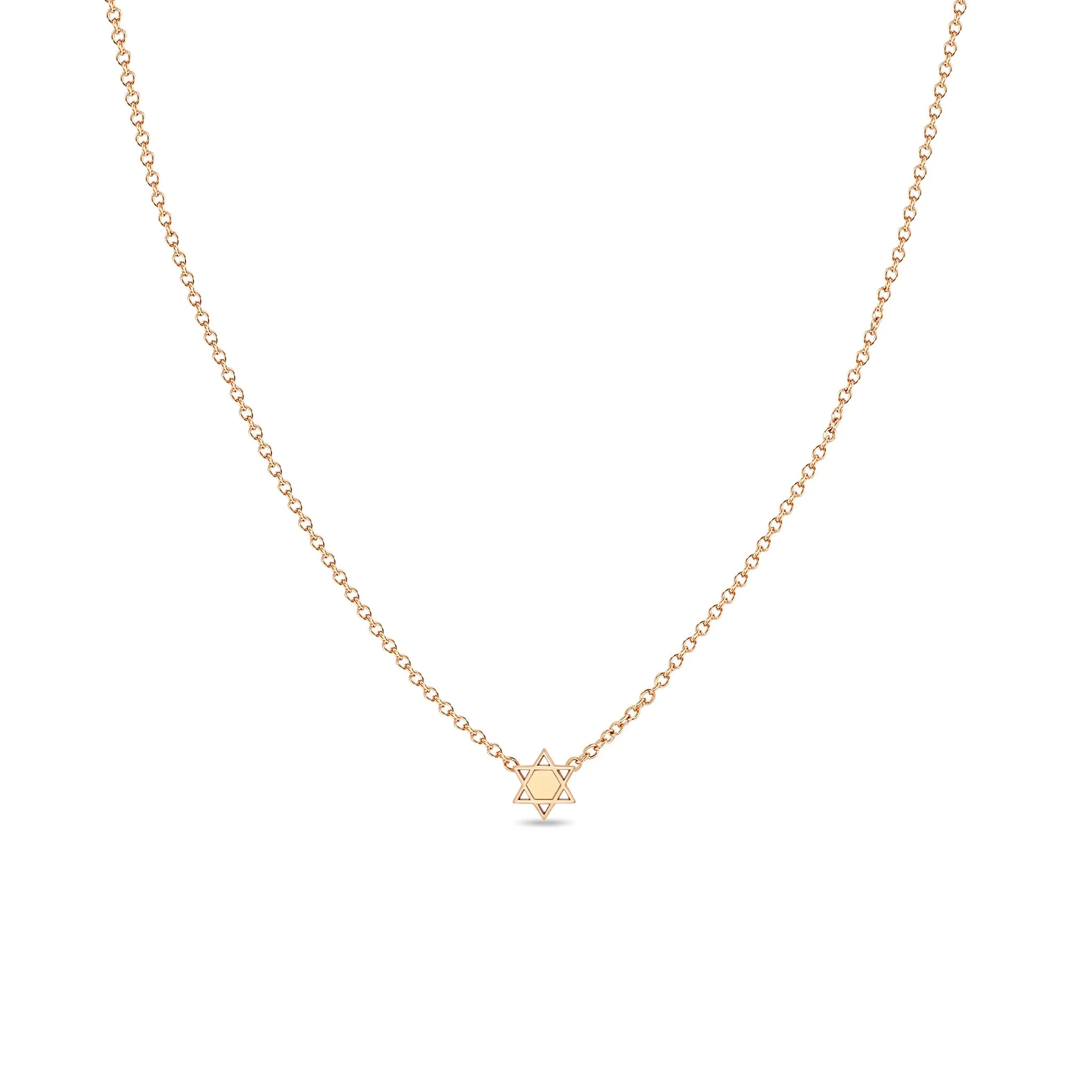 14k Itty Bitty Star of David Necklace