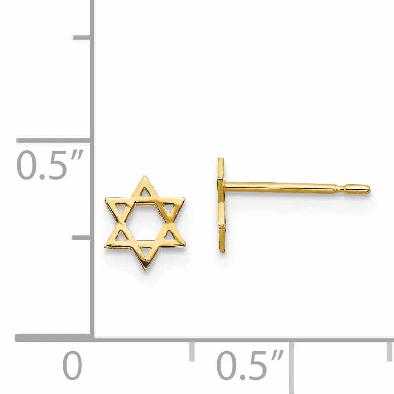 14k Madi K Star of David Post Earrings