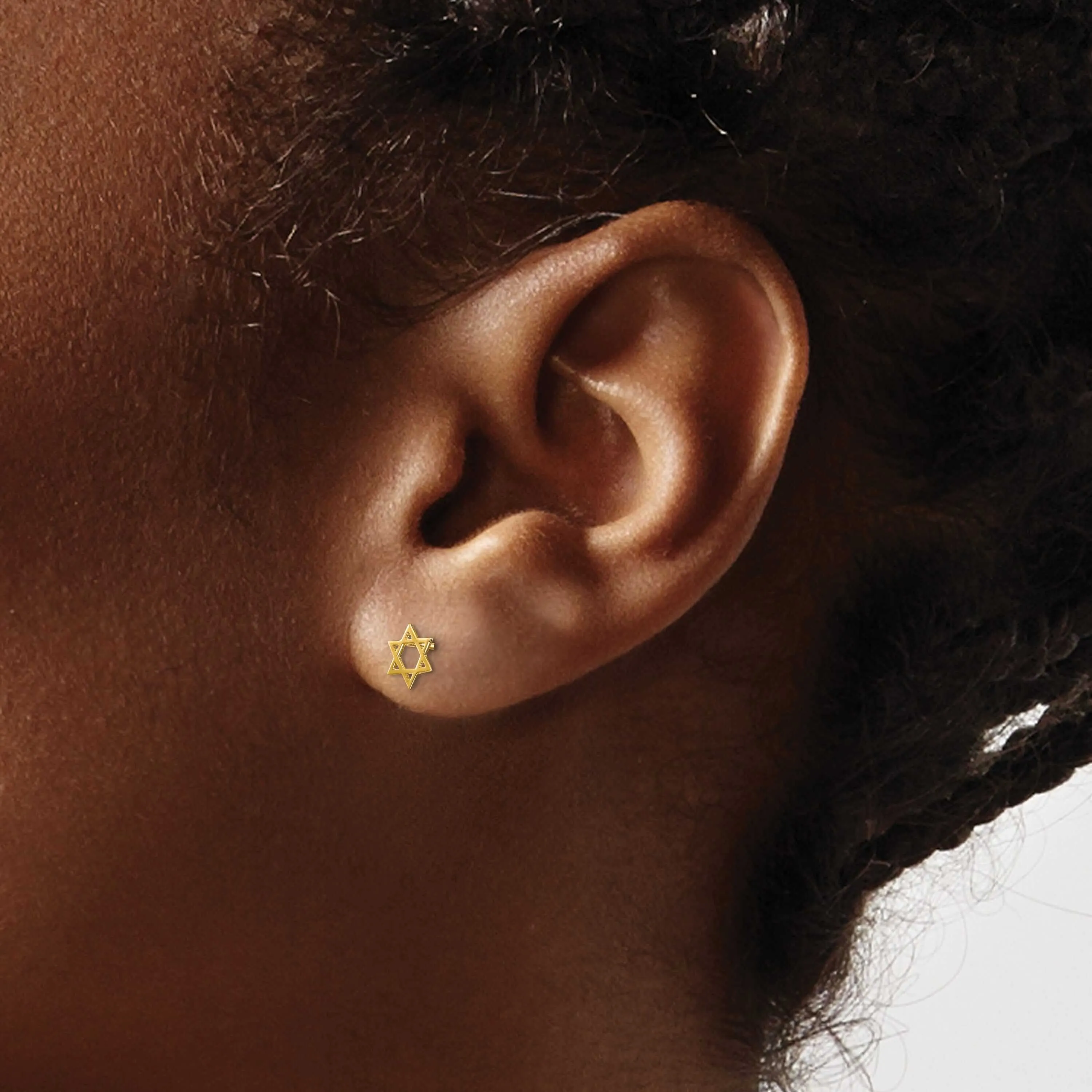 14k Madi K Star of David Post Earrings