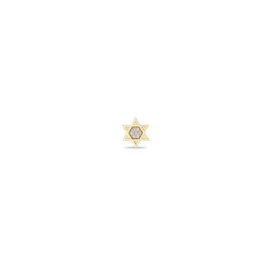 14k Midi Bitty Pavé Diamond Star of David Stud