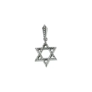 14K or Sterling Silver Gold Star of David Pendant