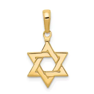 14k Polished Star of David Pendant