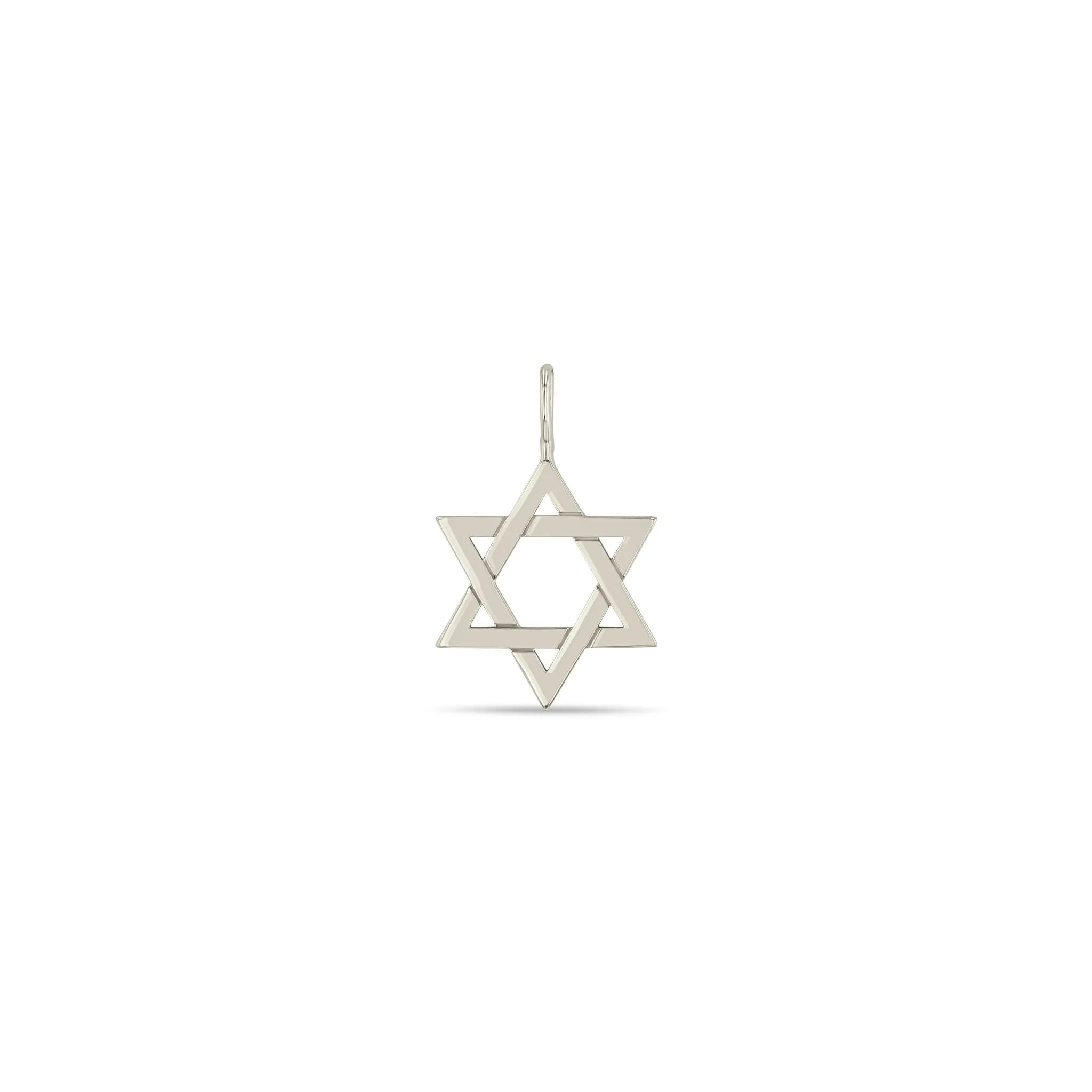 14k Single Medium Star of David Charm Pendant