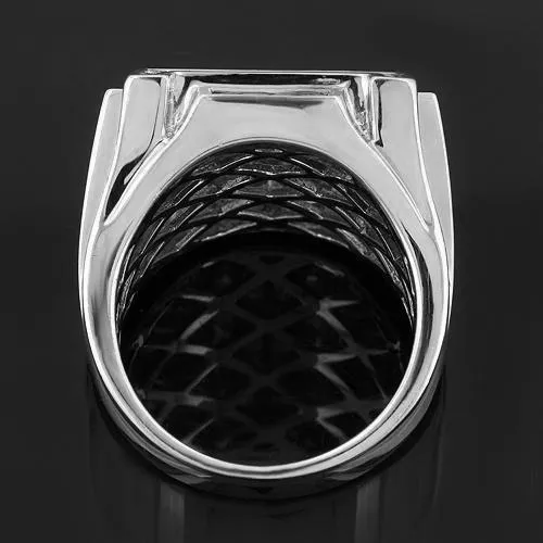 14K Solid Yellow Gold Mens Diamond Ring 3.44 Ctw