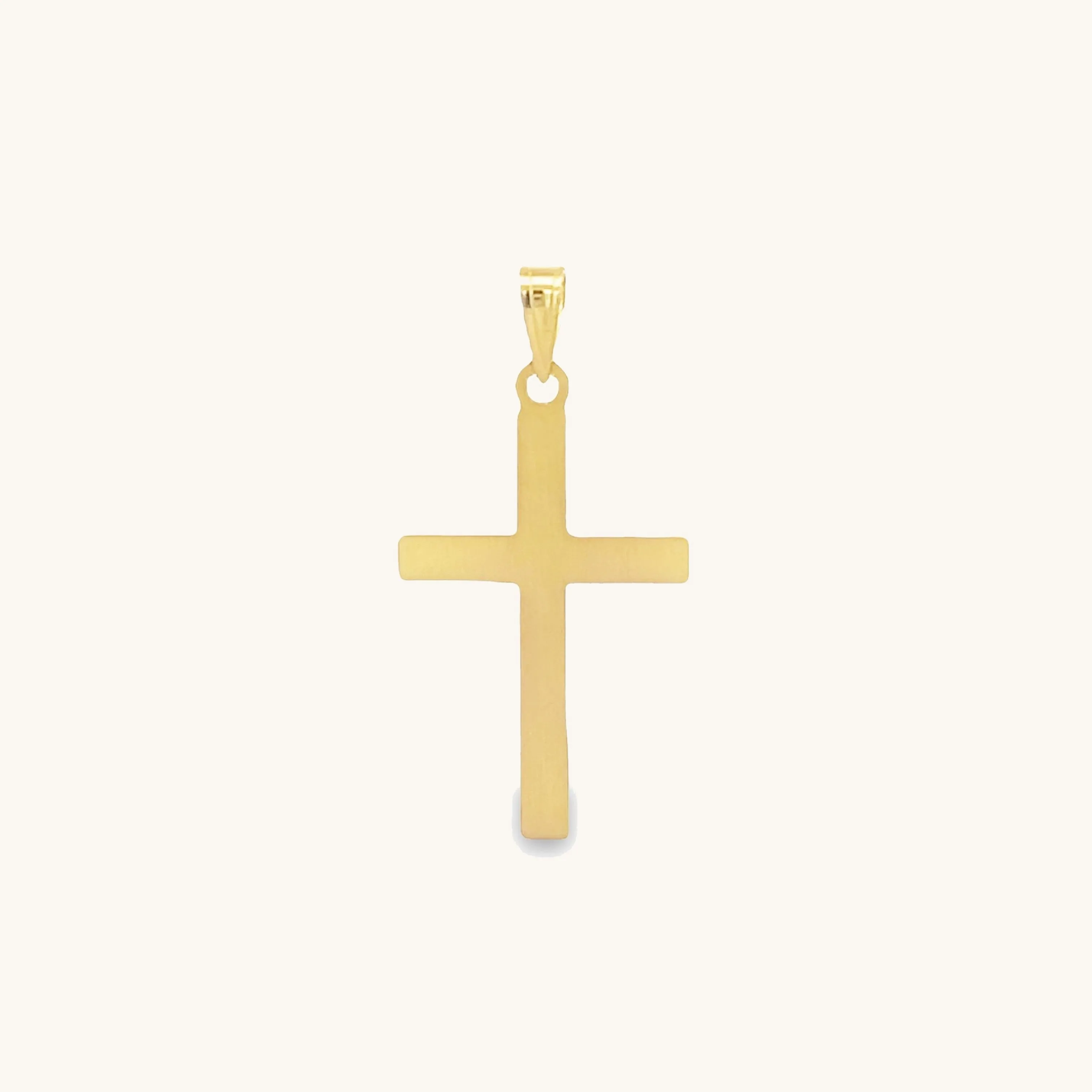 14K TWO-TONE GOLD SWIRL CROSS PENDANT