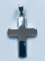 14k White gold Cross