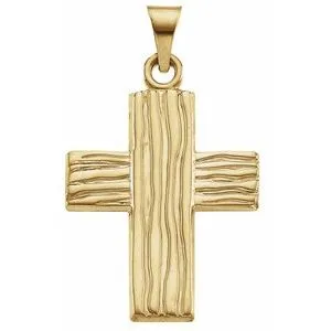14K Yellow 23x19 mm The Rugged Cross® Pendant