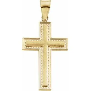 14K Yellow 29x19 mm Cross Pendant