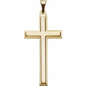 14K Yellow 31.5x17 mm Cross Pendant