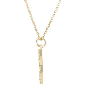 14k Yellow Gold 1/5 CTW Diamond Star of David Necklace