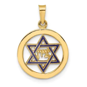 14k Yellow Gold 21 MM Star of David Charm