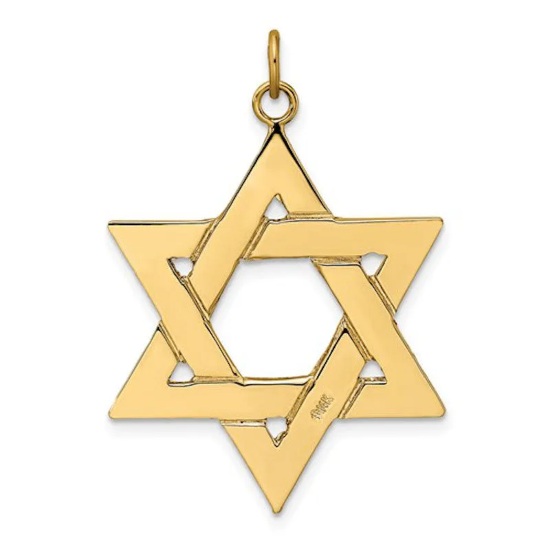 14k Yellow Gold 36MM Star of David Charm
