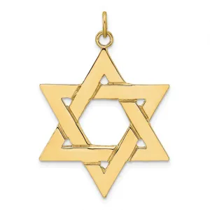 14k Yellow Gold 36MM Star of David Charm
