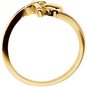 14k Yellow Gold Cross & Heart Chastity Rings® , Size 6