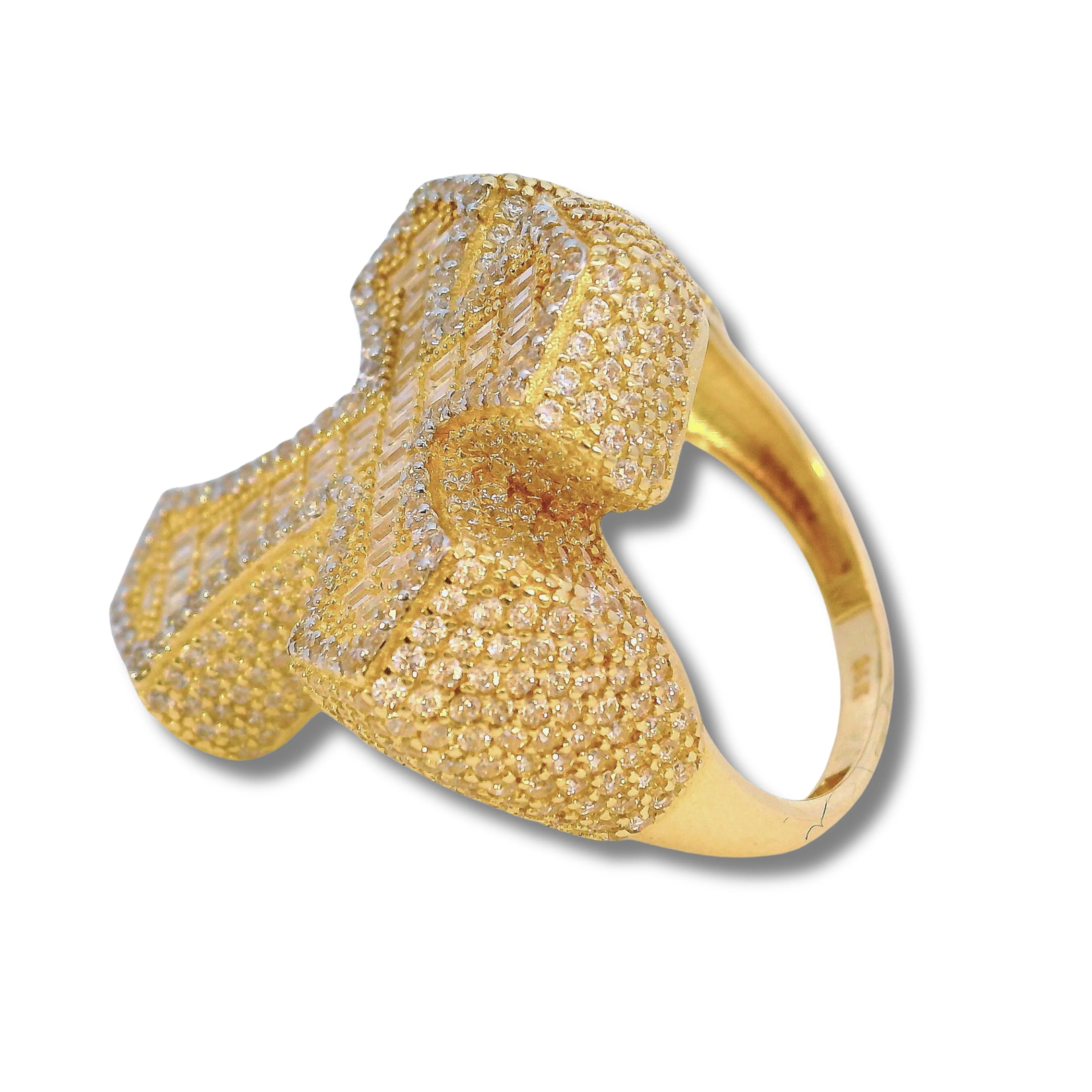 14K Yellow Gold Cross Ring