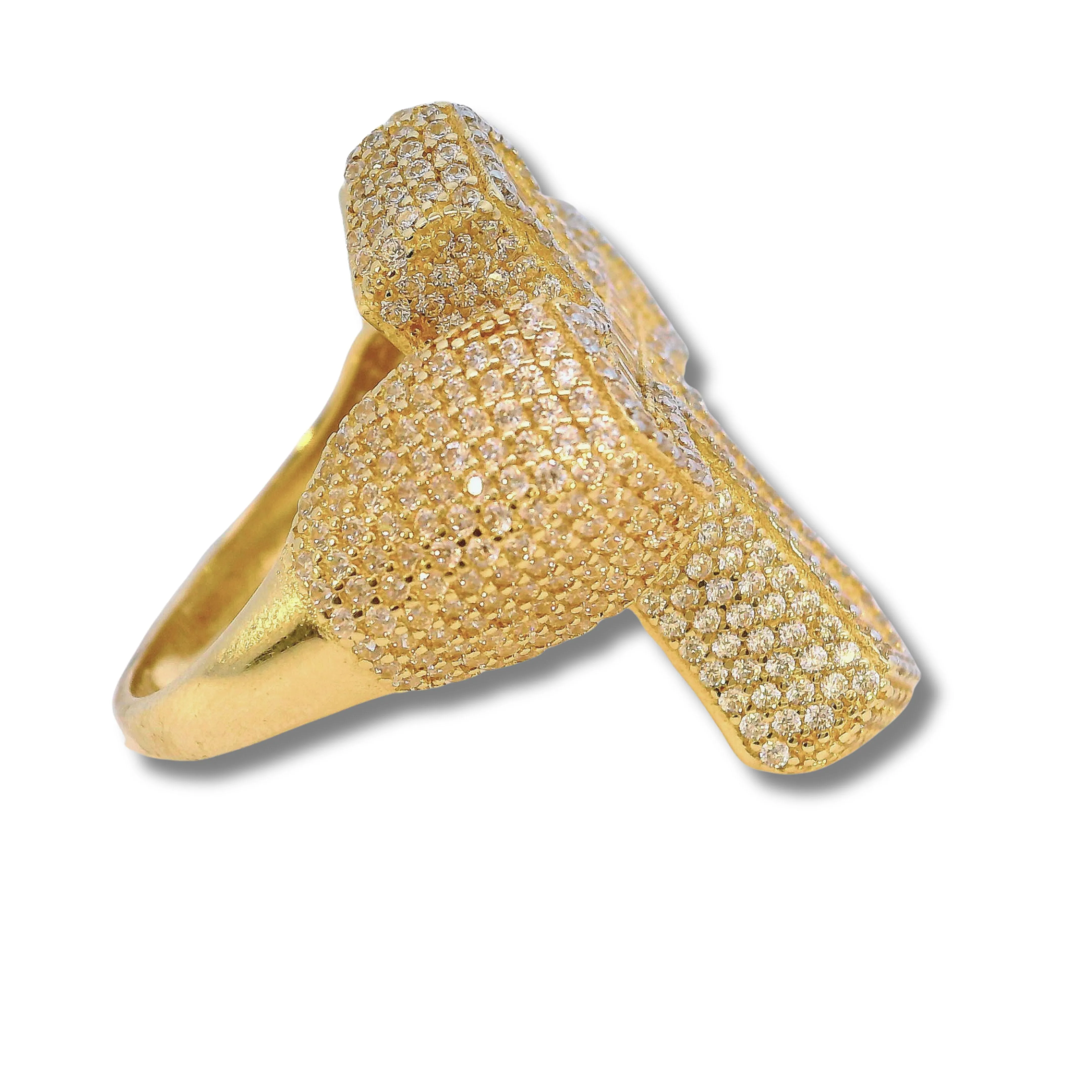 14K Yellow Gold Cross Ring