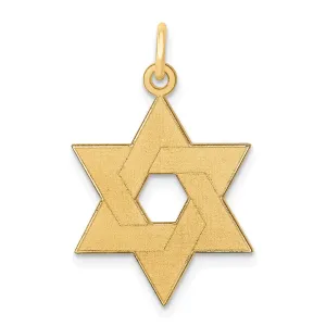 14k Yellow Gold Laser Designed Star of David Pendant
