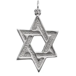 14k Yellow Gold Star of David Pendant