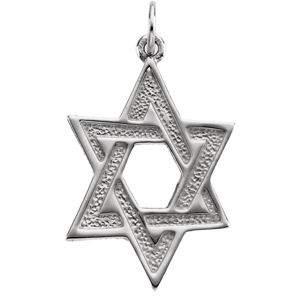 14k Yellow Gold Star of David Pendant