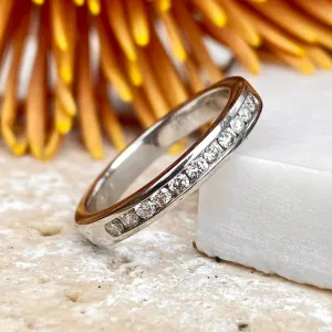 14KT White Gold 1/3 CT Diamond Thin Band Ring