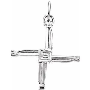 14KW 20x20 mm St. Bridget's Cross Pendant