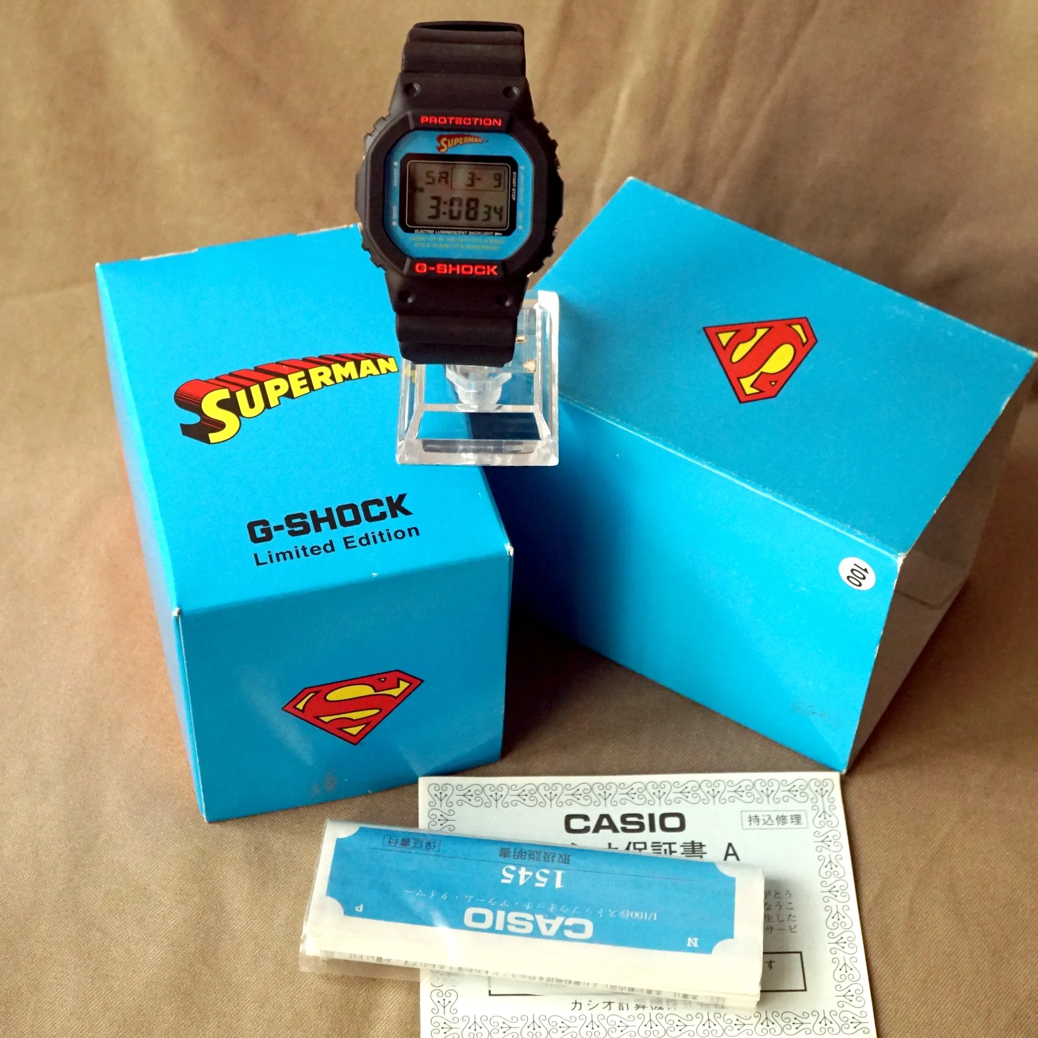 2007 CASIO G-SHOCK DW-5600VTSUP-1TJR DC COMICS EDITION "SUPERMAN"