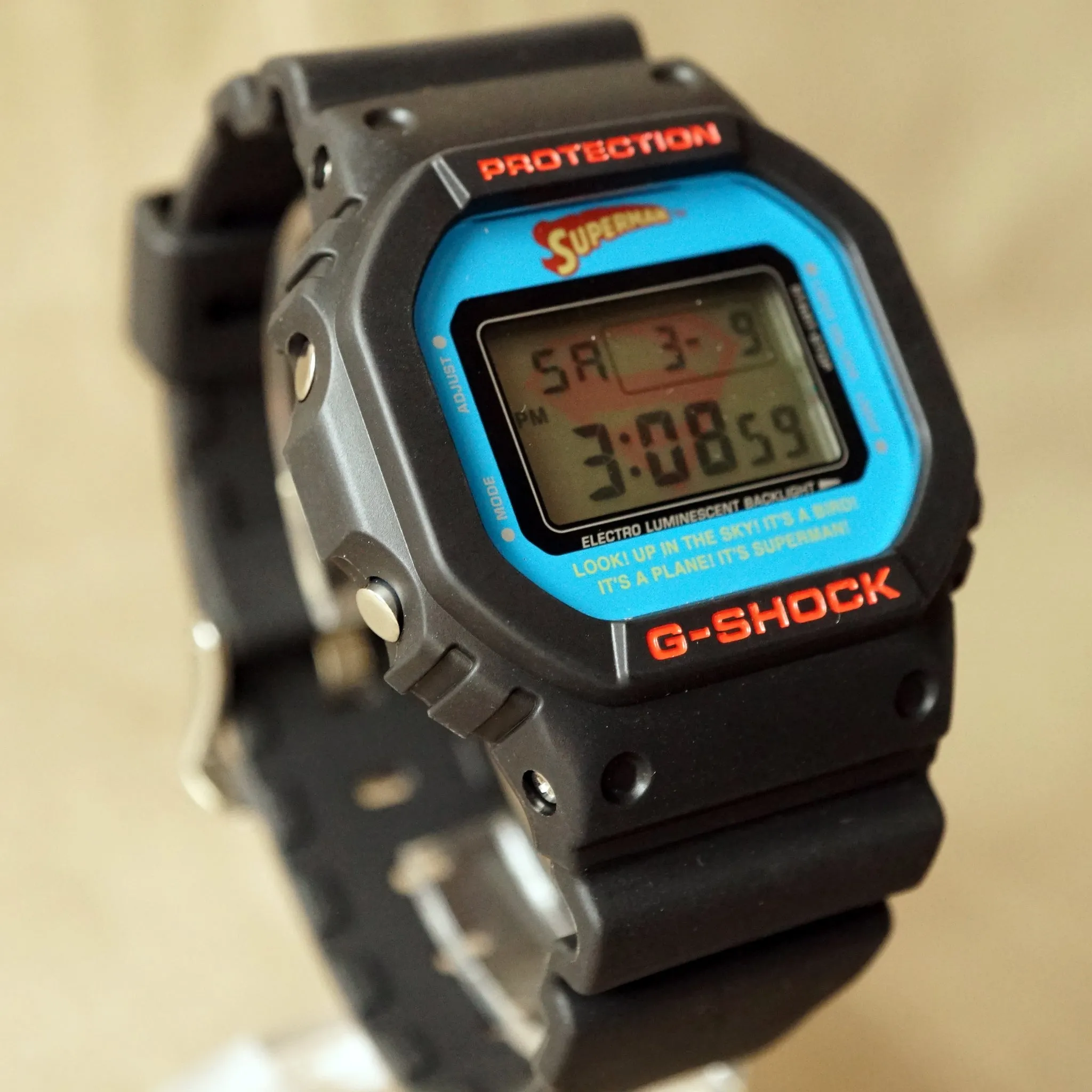 2007 CASIO G-SHOCK DW-5600VTSUP-1TJR DC COMICS EDITION "SUPERMAN"