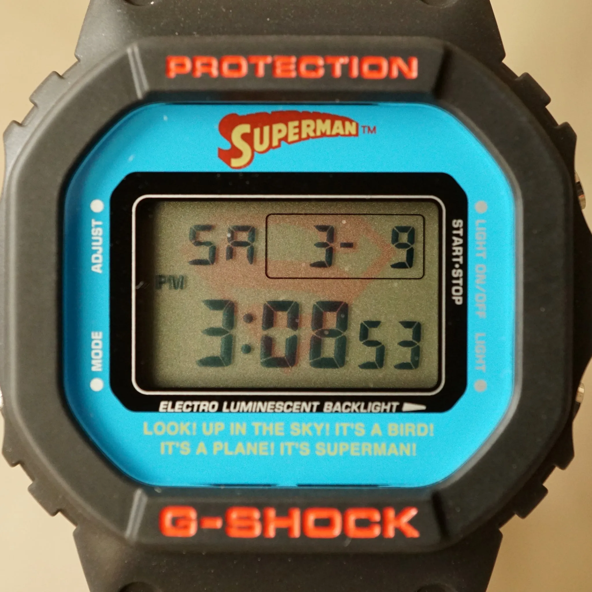 2007 CASIO G-SHOCK DW-5600VTSUP-1TJR DC COMICS EDITION "SUPERMAN"