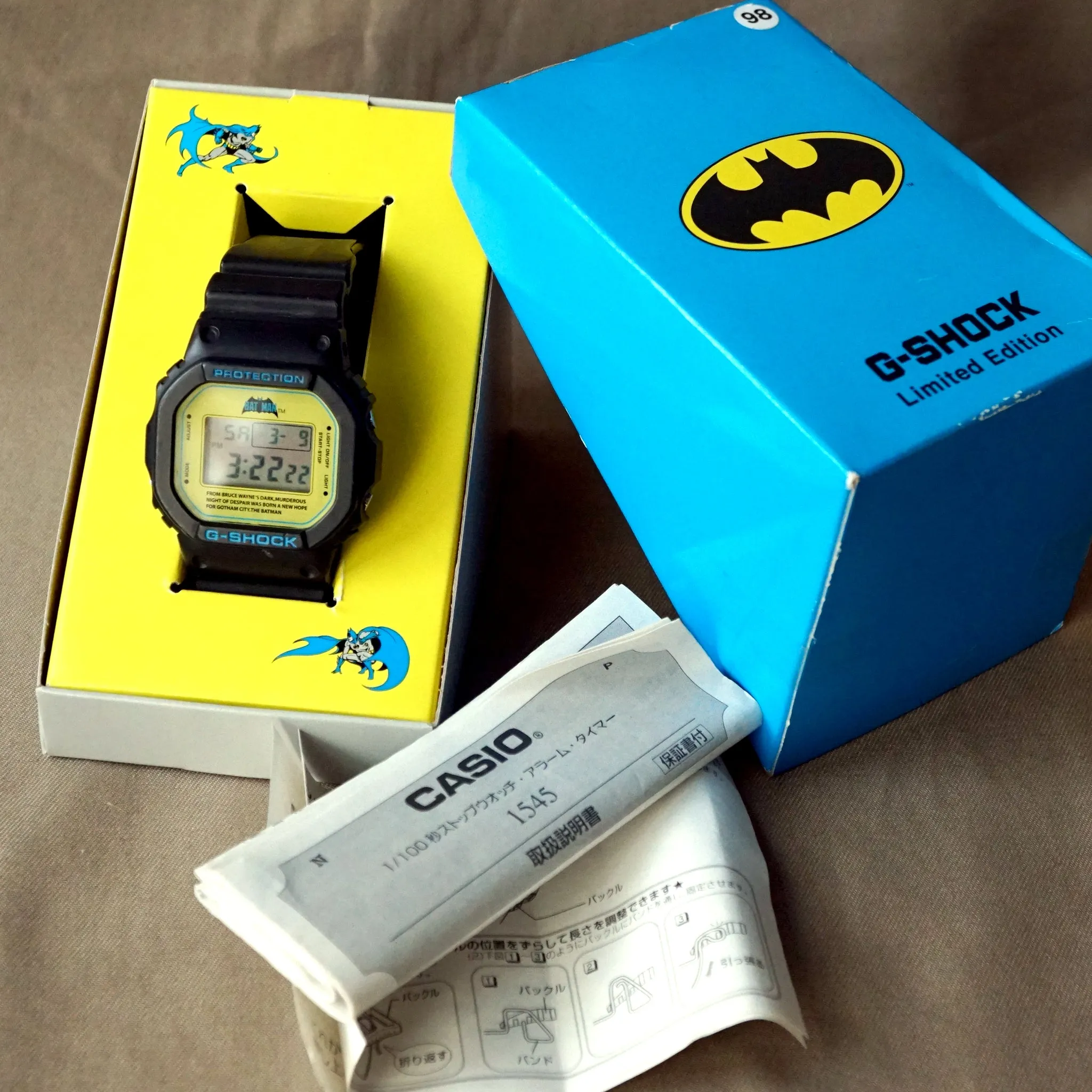 2009 CASIO G-SHOCK DW-5600VT DC COMICS EDITION "BATMAN"