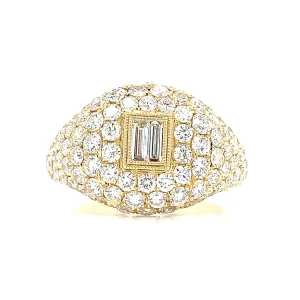 2.31Carat Baguette Center Pave Diamond Ring