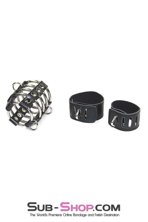 8726HS-SIS      Access Denied Locking Sissy Chastity & Ball Stretcher Set
