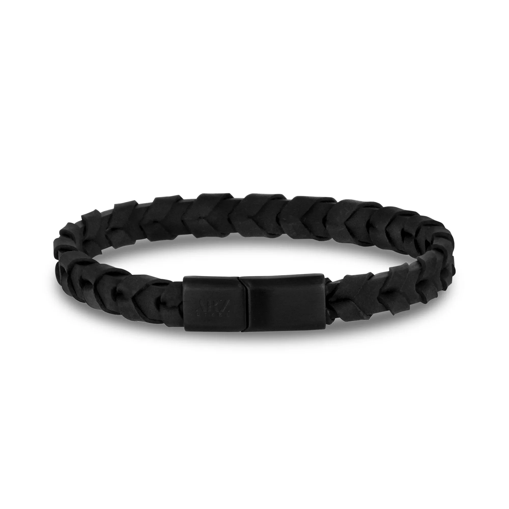 8mm Tire Track Leather Bracelet
