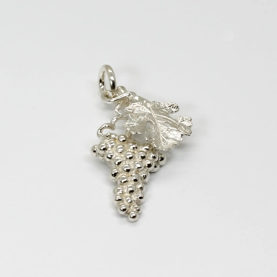 925 Sterling Silver Medium Size Grape Cluster Charm