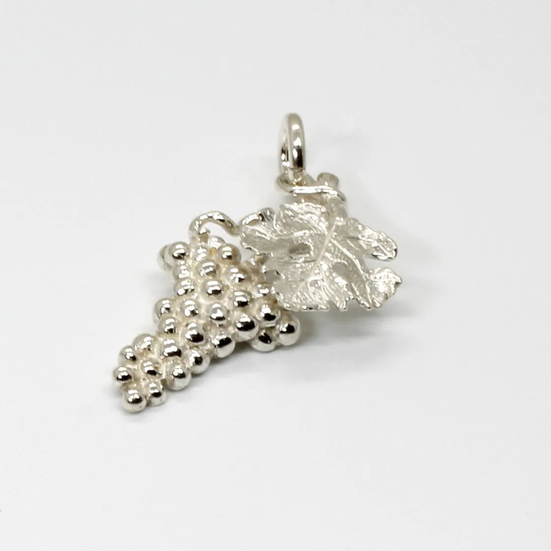 925 Sterling Silver Medium Size Grape Cluster Charm