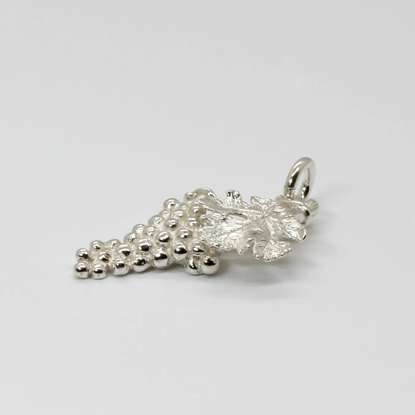 925 Sterling Silver Medium Size Grape Cluster Charm