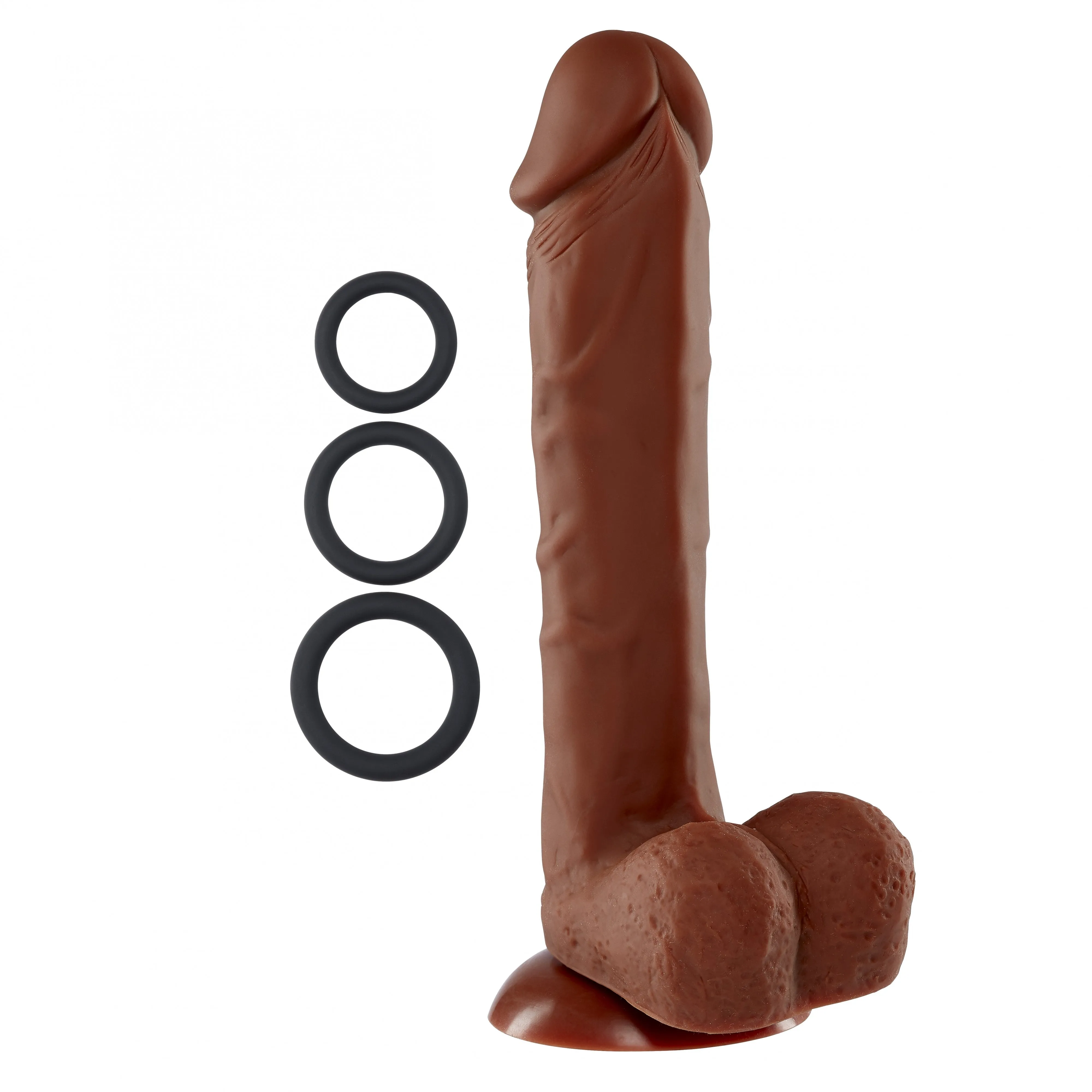 9&quot; Silicone Pro Odorless Dong - Brown