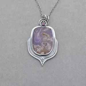 Agua Nueva Pendant. Purple Blossom Jewelry.
