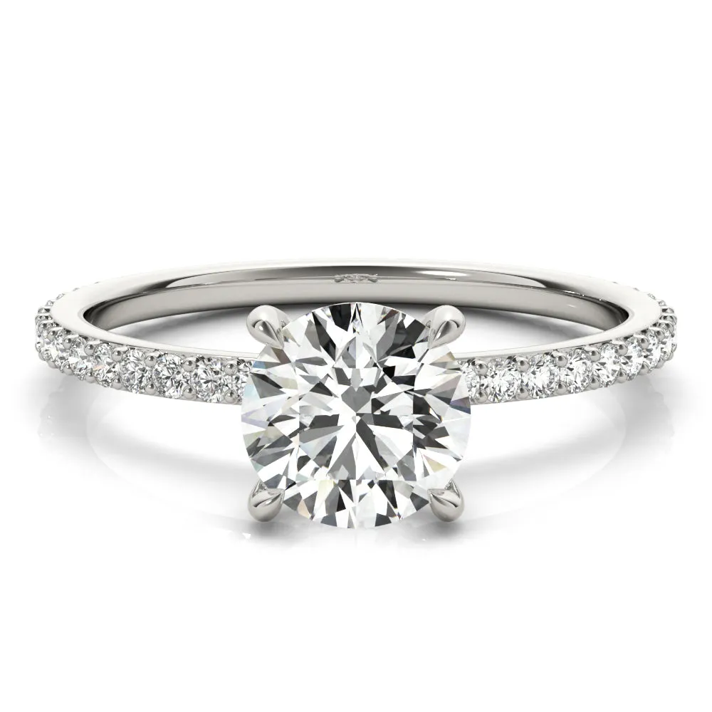 Alessandra Hidden Halo Pave Diamond Engagement Ring